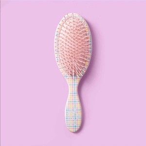 Stoney Clover Lane Gingham Detangling Hair Brush Pastel Rainbow A220